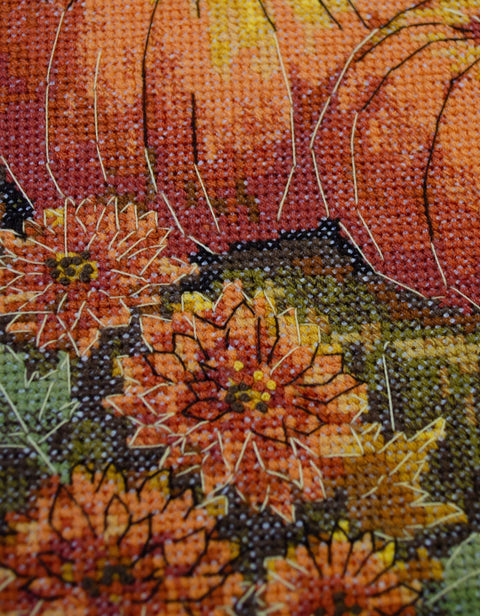 Siuvinėjimo kryželiu komplektas „Rudens sodas“, 16×24 cm, AAH-289 rankdarbių rinkinys
