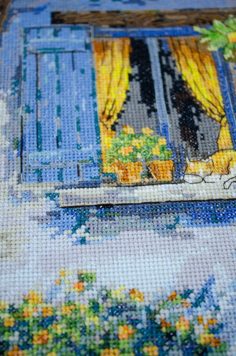 Kryželiu siuvinėjimo komplektas „Viduržemio svaja“ 18×34 cm, AAH-291