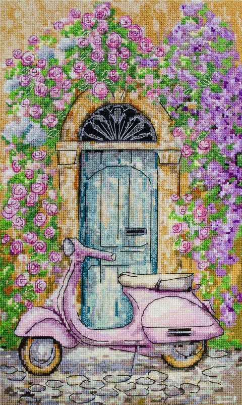 Siuvinėjimo kryželiu rinkinys „La Dolce Vita“ paveikslui 16x25 cm, AAH-294