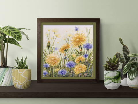 Kryželiu siuvinėjimo rinkinys „Šnabždanti žolė“ 26x26 cm, modelis AAH-300