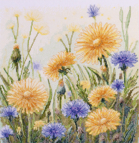 Kryželiu siuvinėjimo rinkinys „Šnabždanti žolė“ 26x26 cm, modelis AAH-300