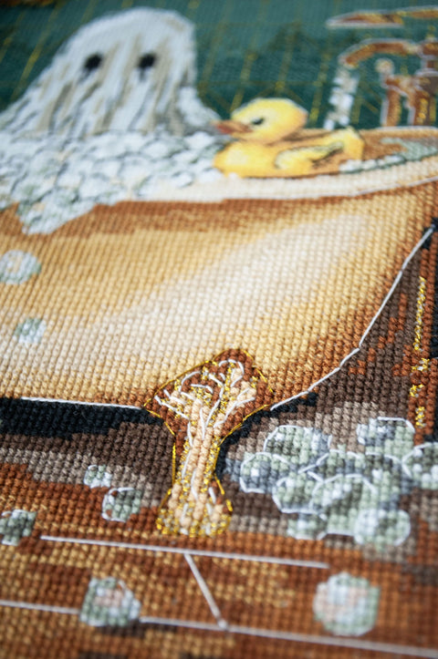 Siuvinėjimo kryželiu rinkinys „Namų vaiduoklis“ 15x23 cm, schema AAH-303