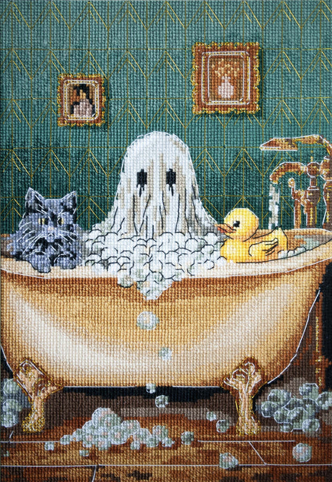 Siuvinėjimo kryželiu rinkinys „Namų vaiduoklis“ 15x23 cm, schema AAH-303