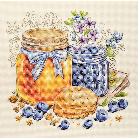 Kryželiu siuvinėjimo rinkinys „Vasariškas skonis“ 19×19 cm, schema AAH-311