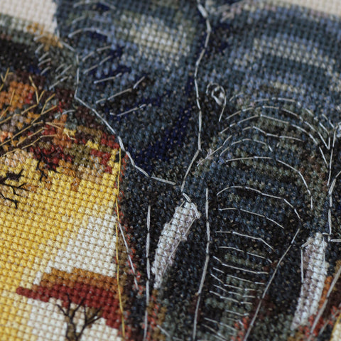Siuvinėjimo kryželiu rinkinys „Savanos valdovas“ 24 x 17 cm