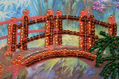 Mini karoliukų siuvinėjimo komplektas „Miško tankmė“ 15x15 cm