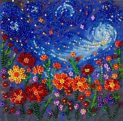 Mini karoliukų siuvinėjimo komplektas „Vasarvidžio nakties sapnas“ 15x15 cm, AAM-264