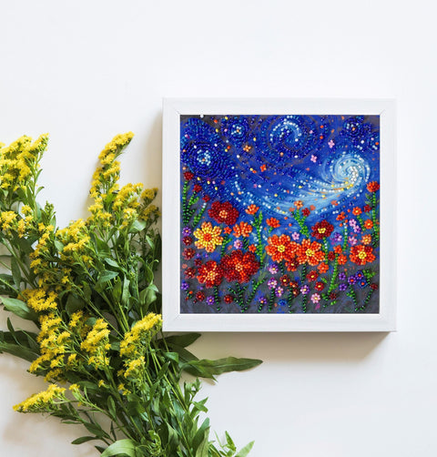 Mini karoliukų siuvinėjimo komplektas „Vasarvidžio nakties sapnas“ 15x15 cm, AAM-264