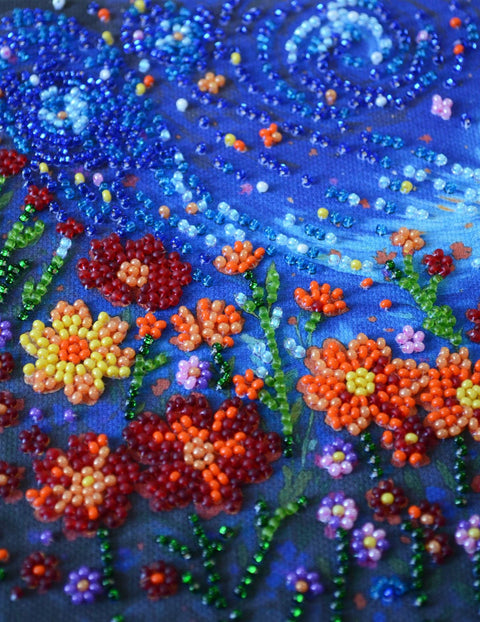 Mini karoliukų siuvinėjimo komplektas „Vasarvidžio nakties sapnas“ 15x15 cm, AAM-264