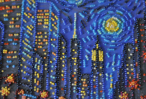 Vidutinio dydžio „Gyvenimo ritmas“ karoliukų siuvinėjimo komplektas 20x20 cm