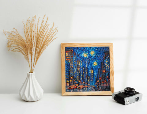 Vidutinio dydžio „Gyvenimo ritmas“ karoliukų siuvinėjimo komplektas 20x20 cm