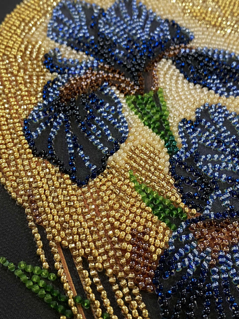 Karoliukų siuvinėjimo rinkinys „Šokis auksinėje šviesoje“, vidutinis 20x20