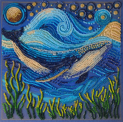 Karoliukų siuvinėjimo komplektas „Gelmės didybė“, 20x20 cm, kodas AAMB-131