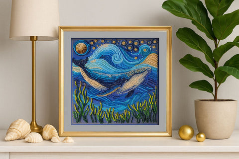 Karoliukų siuvinėjimo komplektas „Gelmės didybė“, 20x20 cm, kodas AAMB-131
