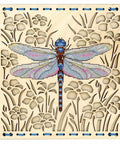 Siuvinėjimo rinkinys ant perforuotos medinės bazės — gėlių raštas, 20×20 cm, 12 spalvų - kaSiulai.lt