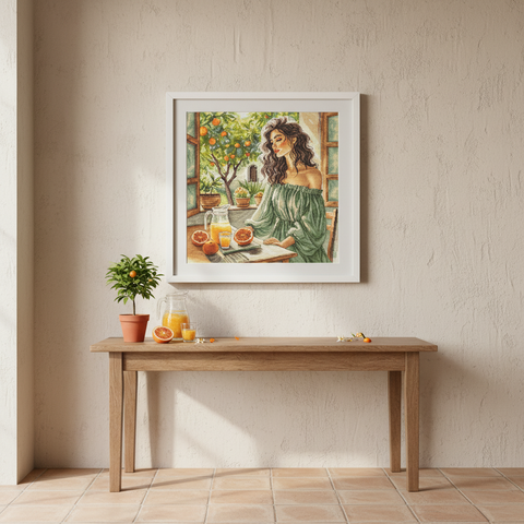 Siuvinėjimo kryželiu rinkinys „Langas į sodą“ 31,7 x 31,7 cm AVA-P191