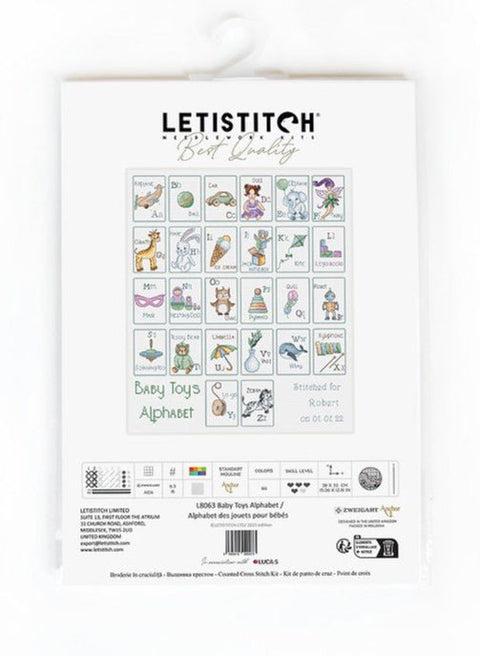 Siuvinėjimo rinkinys Baby Toys Alphabet 38x33cm SLETIL8063 - 🧶kaSiulai.lt