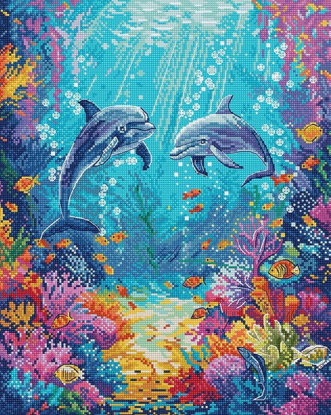 Siuvinėjimo rinkinys Cross stitch Sea Life 26x32cm SLETIL9911 - 🧶kaSiulai.lt