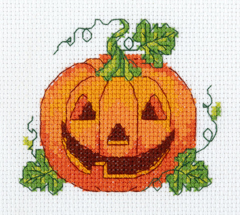 KLART siuvinėjimo kryželiu rinkinys „Moliūgas“ 12 × 10,5 cm – rudens motyvas