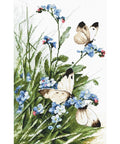 Siuvinėjimo rinkinys LetiStitch Butterflies and Bluebird Flowers SLETI939 27x17cm - kaSiulai.lt