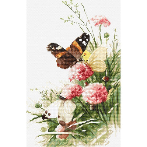 Siuvinėjimo rinkinys LetiStitch Butterflies in the Field SLETI938 27x17cm - kaSiulai.lt