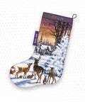 Siuvinėjimo rinkinys LetiStitch Christmas Wood Stocking SLETI948 24.5x37 cm - kaSiulai.lt