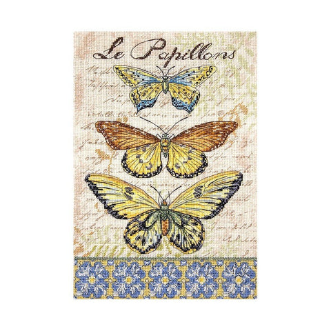 Siuvinėjimo rinkinys LetiStitch Vintage Wings-Le Papillons SLETI975 26x18cm - kaSiulai.lt