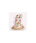 Siuvinėjimo rinkinys Luca-S 3 Stacked Tea Cups SBA2323 25x28.5cm - kaSiulai.lt