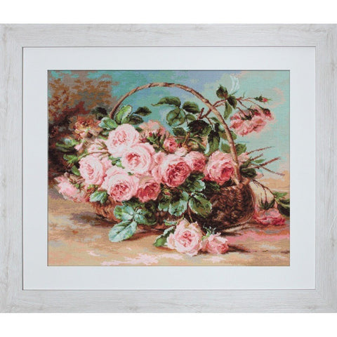 Siuvinėjimo rinkinys Luca-S Basket of Roses SG547 30x24cm - kaSiulai.lt