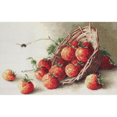 Siuvinėjimo rinkinys Luca-S Basket of strawberries SG497 24x15cm - kaSiulai.lt