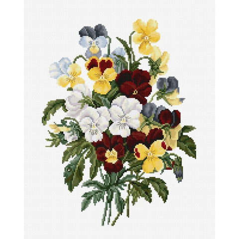 Siuvinėjimo rinkinys Luca-S Bouquet of Pansies SBU4002 20.5x27.5cm - kaSiulai.lt