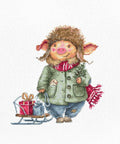 Siuvinėjimo rinkinys Luca-S Christmas Pig SB1160 18x19.5cm - kaSiulai.lt