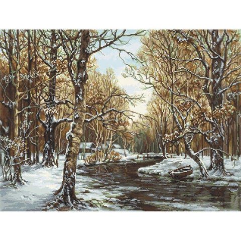 Siuvinėjimo rinkinys Luca-S First Snow SB597 45x34cm - kaSiulai.lt