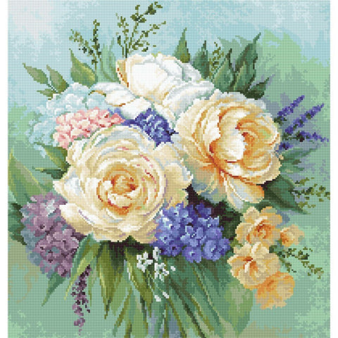 Siuvinėjimo rinkinys Luca-S Floral Bouquet SB2370 32x33.5cm - kaSiulai.lt