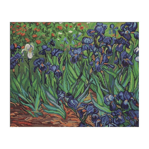 Siuvinėjimo rinkinys Luca-S Irises, reproduction of Van Gogh SG444 30x24cm - kaSiulai.lt