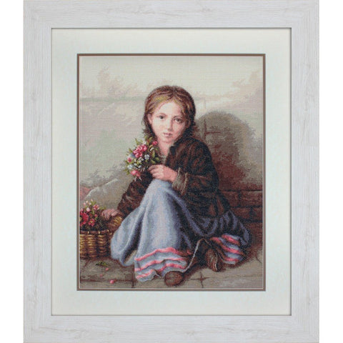 Siuvinėjimo rinkinys Luca-S Little flower girl SG513 23.5x30cm - kaSiulai.lt