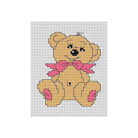 Siuvinėjimo rinkinys Luca-S Teddy Bear SB087 7x8.5cm - kaSiulai.lt