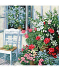 Siuvinėjimo rinkinys Luca-S Terrace with Flowers SBU4017 38x32cm - kaSiulai.lt