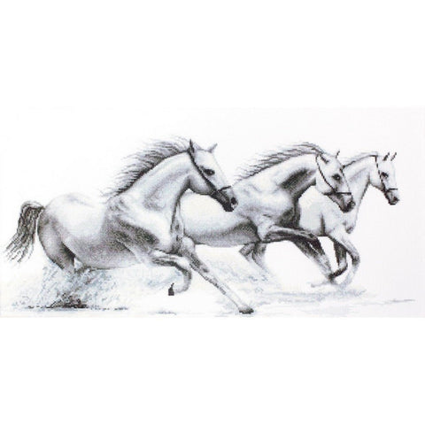 Siuvinėjimo rinkinys Luca-S White horses SB495 47x21.5cm - kaSiulai.lt