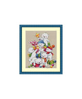 Siuvinėjimo rinkinys Merejka Christmas Bears SK55 20x17cm - kaSiulai.lt