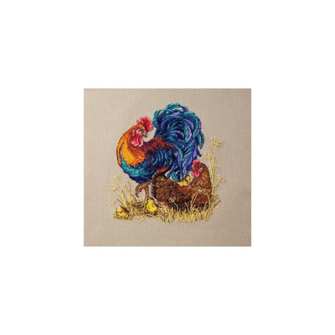 Siuvinėjimo rinkinys Merejka Rooster & Hen SK61 21x21cm - kaSiulai.lt