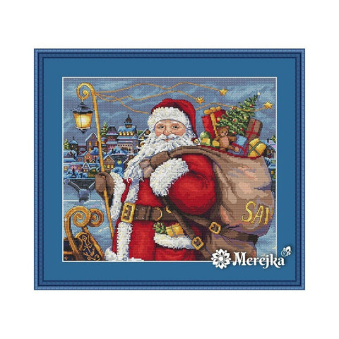 Siuvinėjimo rinkinys Merejka Santa is comming SK102 28x24cm - kaSiulai.lt