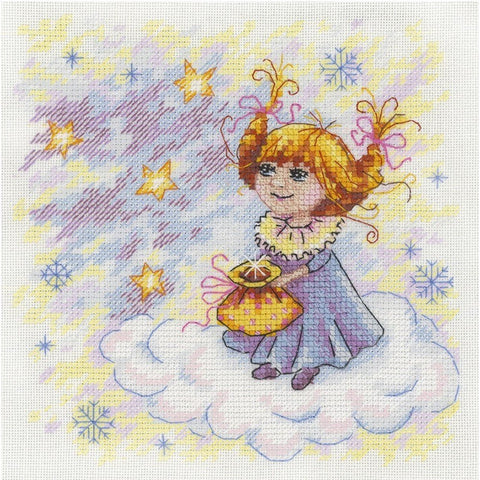 Siuvinėjimo Rinkinys MP Studija Christmas Angel SNV-607 17x17cm - kaSiulai.lt