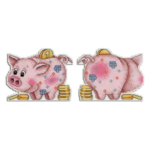 Siuvinėjimo Rinkinys MP Studija Happy Piggy Bank SR-334 12x10cm - kaSiulai.lt