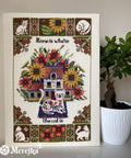 Siuvinėjimo rinkinys „Namai, kur katinas“ 27×43 cm katų mylėtojams - kaSiulai.lt