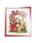 Siuvinėjimo rinkinys Oven Rabbit with Tulips S715 13x16cm - kaSiulai.lt