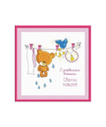 Siuvinėjimo rinkinys Oven Sampler with Bear (girl) S577 22x20cm - kaSiulai.lt