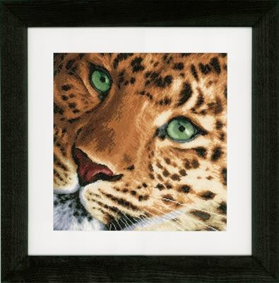 Leopardo motyvo kryželių rinkinys Lanarte | Aida 14 ct, DMC siūlai