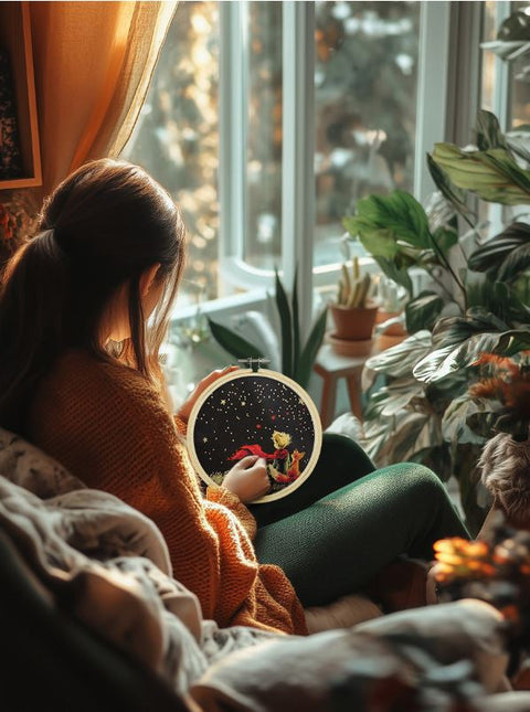 Siuvinėjimo kryželiu rinkinys „Žvaigždžių sapnai“ 17,5 x 17,5 cm
