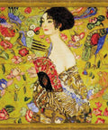 Siuvinėjimo rinkinys Riolis 1226 "Dama su vėduokle" (pagal G.Klimto paveikslą) - kaSiulai.lt